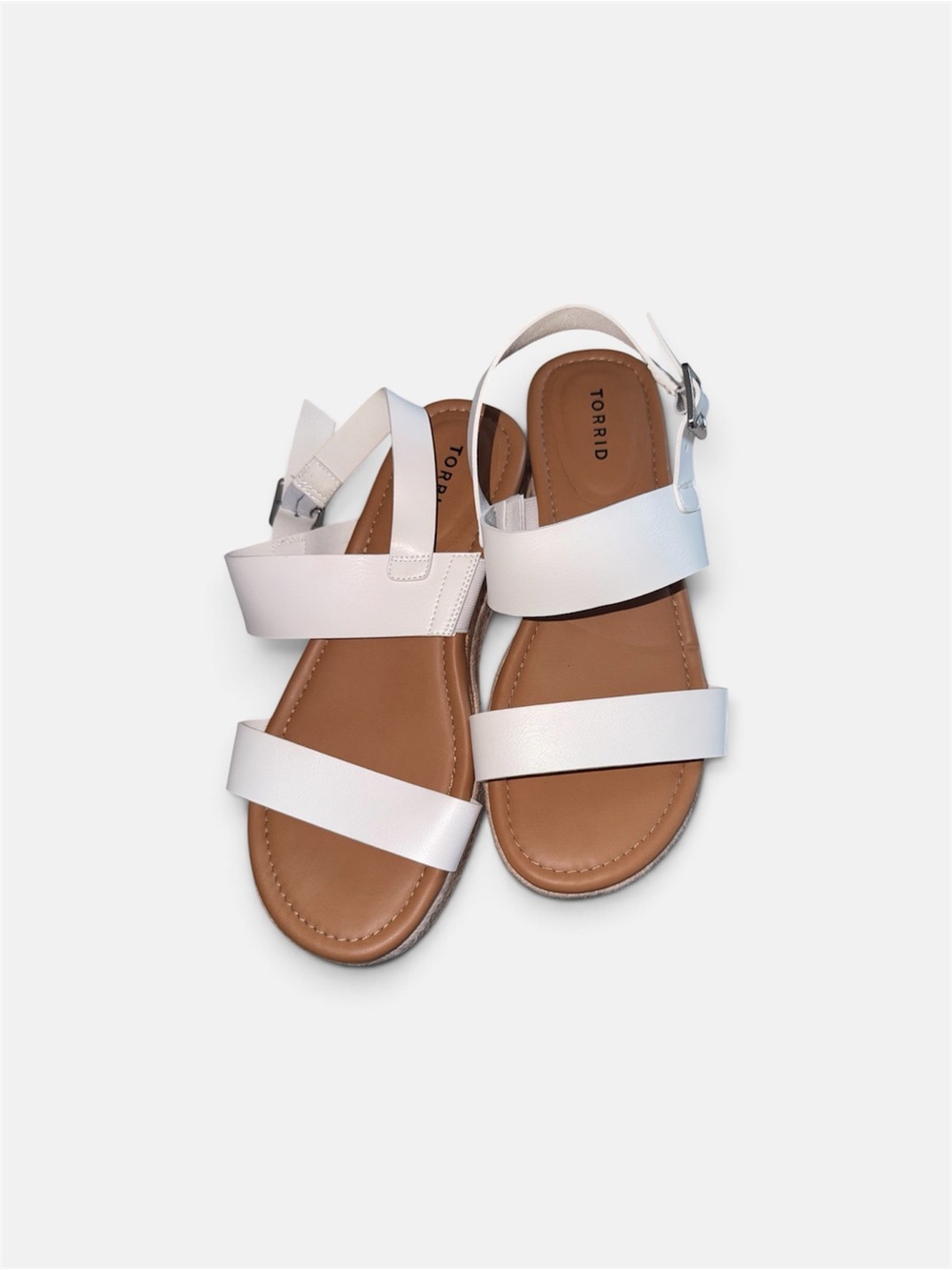 torrid White Double-Strap Slingback Sandals
